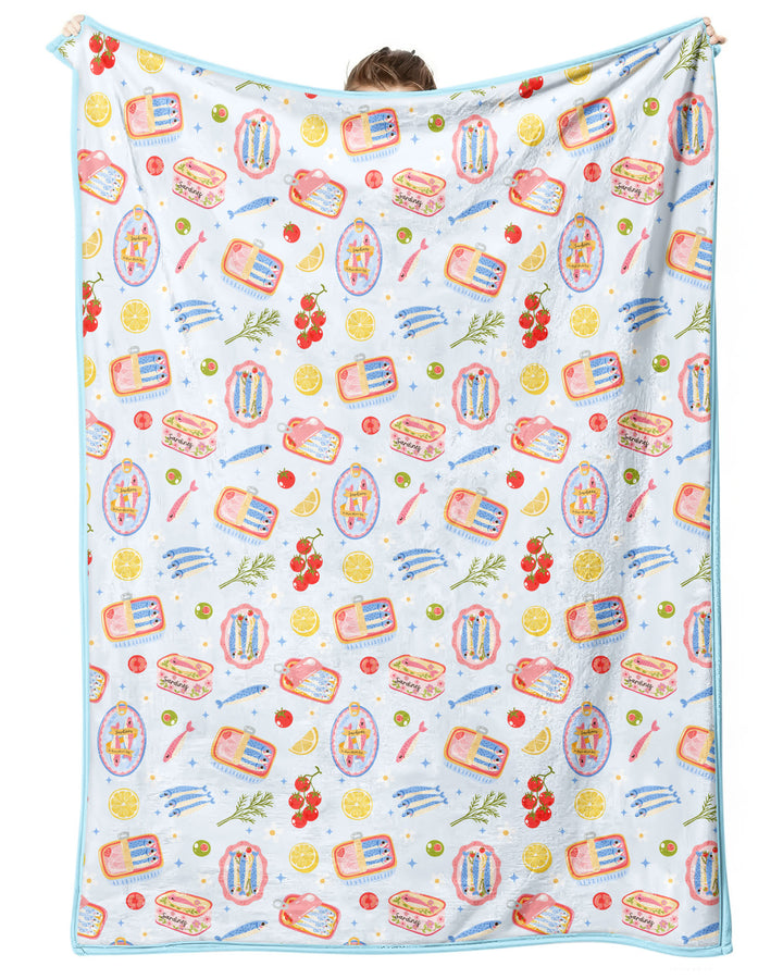 Preppy Sardines Bamboo Blanket