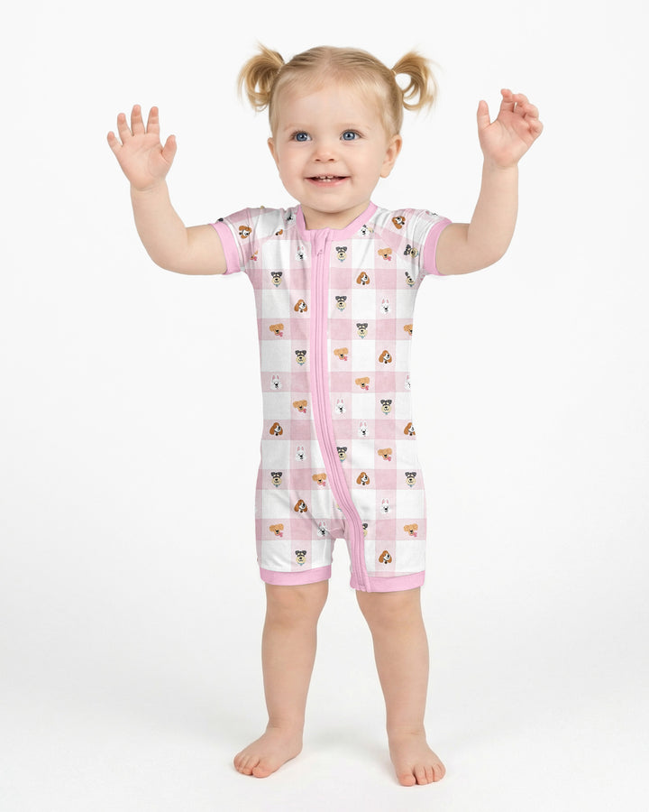 Plaid Pals Family Matching Bamboo Shorty Zippy