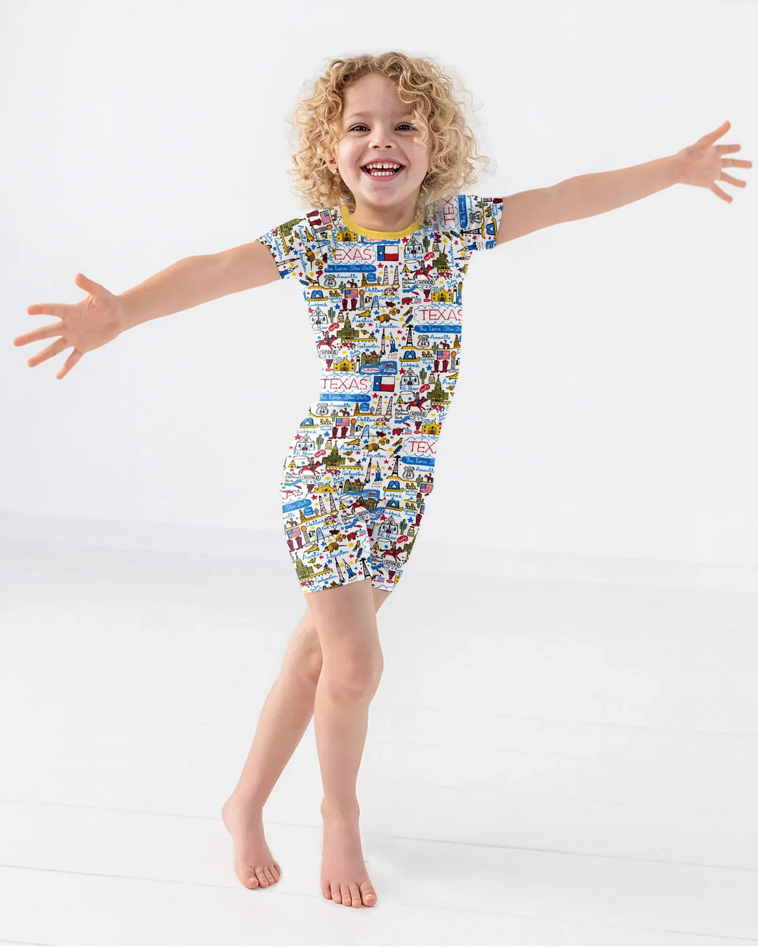 Lone Star State Bamboo Two Piece Short Sleeve Shorts Pajama Set