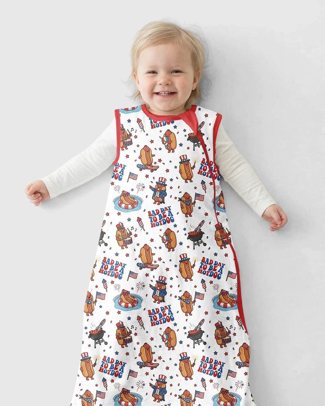 Hot Dog Patriotic Bamboo Sleep Bag