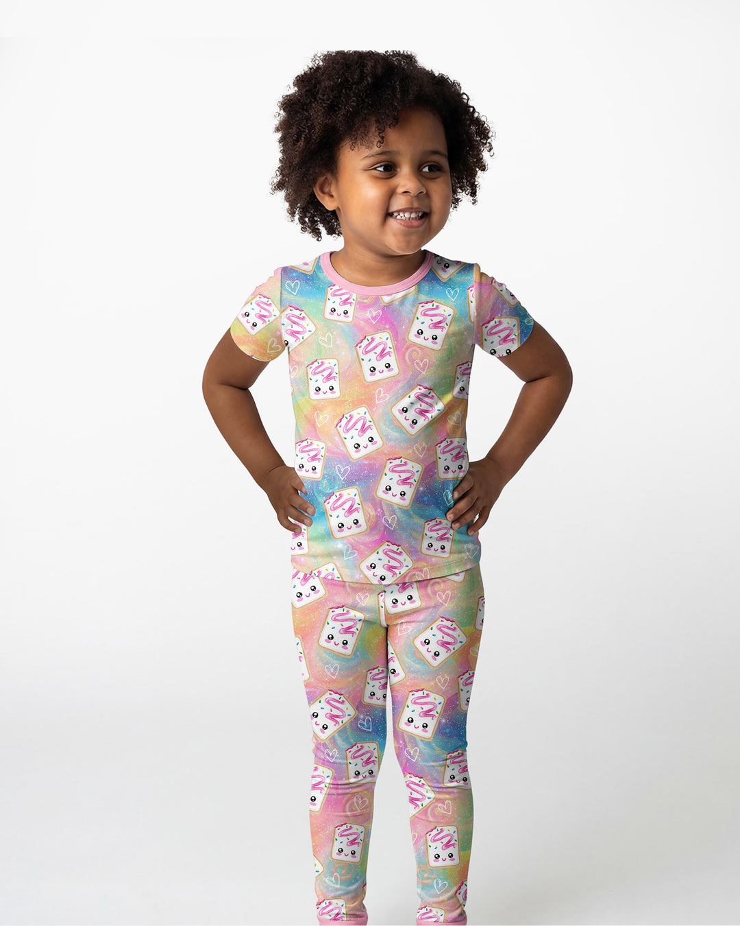 Kawaii Sprinkle Pastry  Bamboo Two Piece Short Sleeve Pajama Set