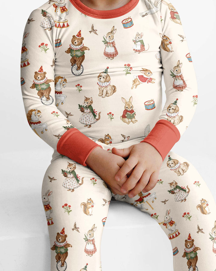 Winter & Vintage Bamboo Two Piece Long Sleeve Pajama Set