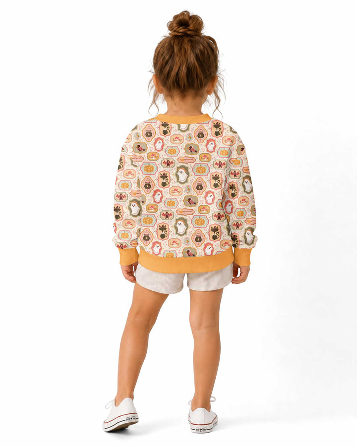 Cute Vintage Magical Cottage Style Halloween Bamboo Crewneck Sweatshirt