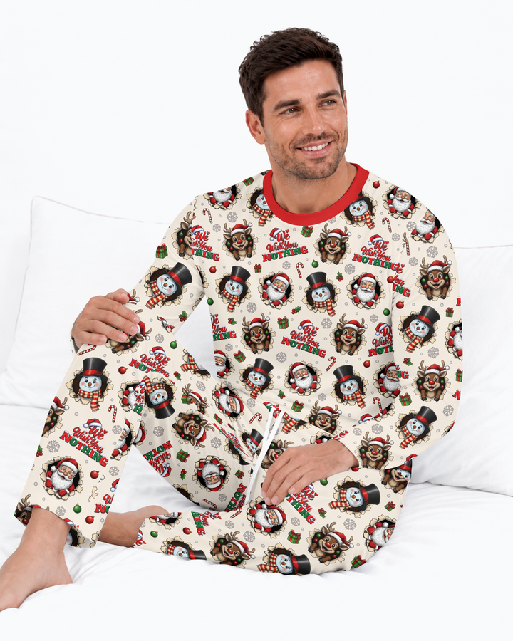 Funny Butt Christmas Squad Bamboo Men's Pajama Set