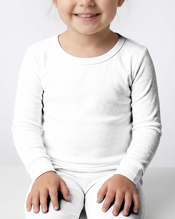 Bambus-Zweiteiler-Pyjama-Set in Weiß