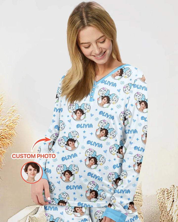 Custom Photo Little Princess Bamboo Women Pajama Set