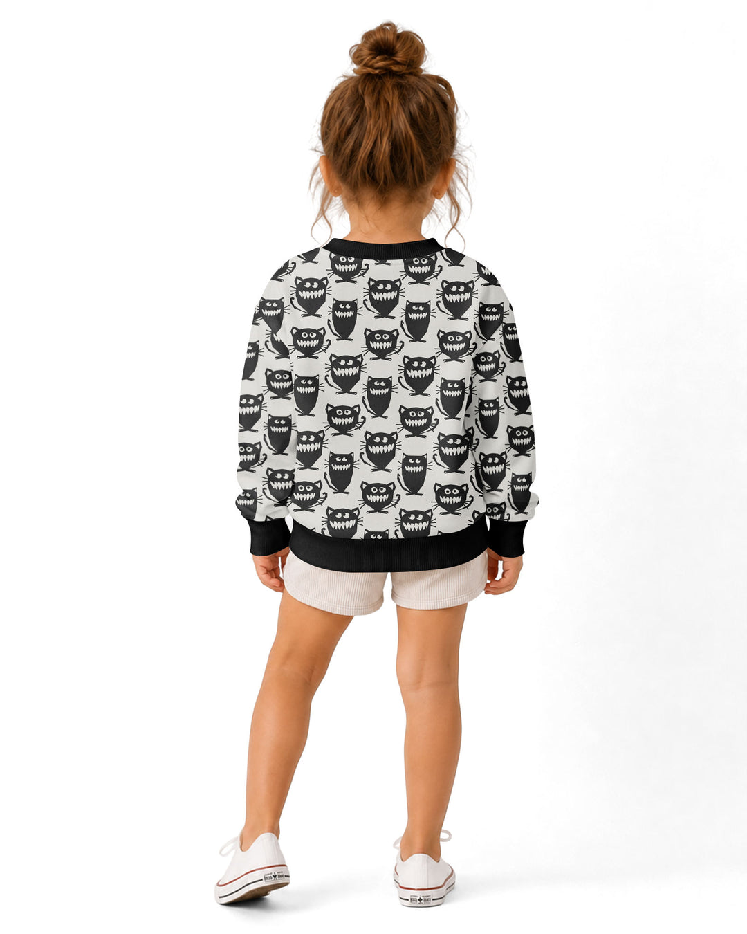 Halloween Monster Cats Bamboo Crewneck Sweatshirt