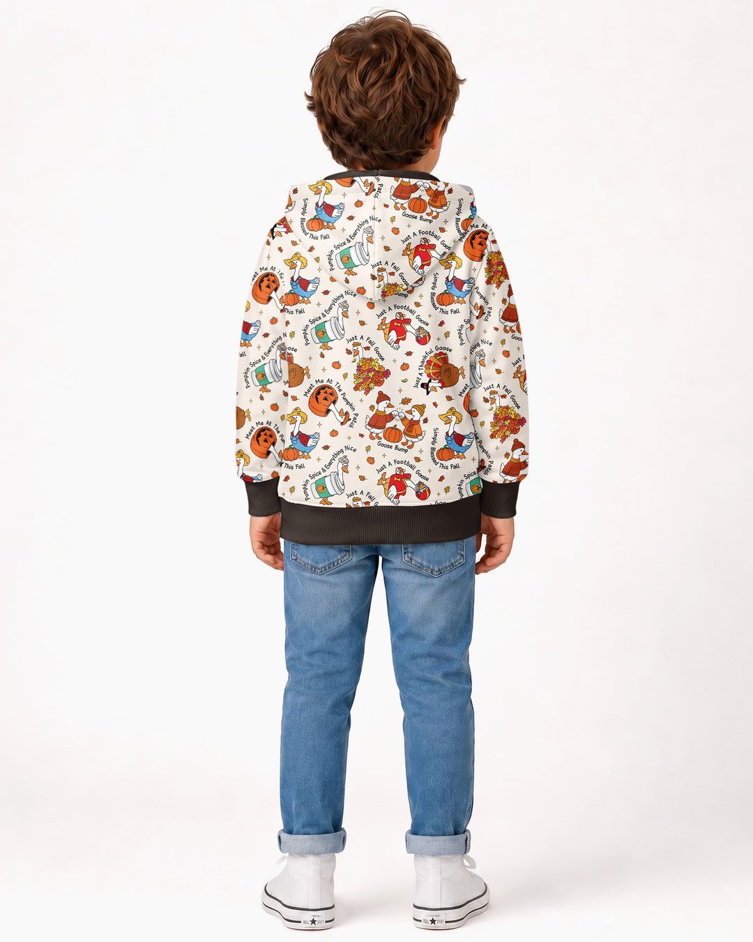 Just A Fall Goose Family Matching Bamboo Zip Hoodie