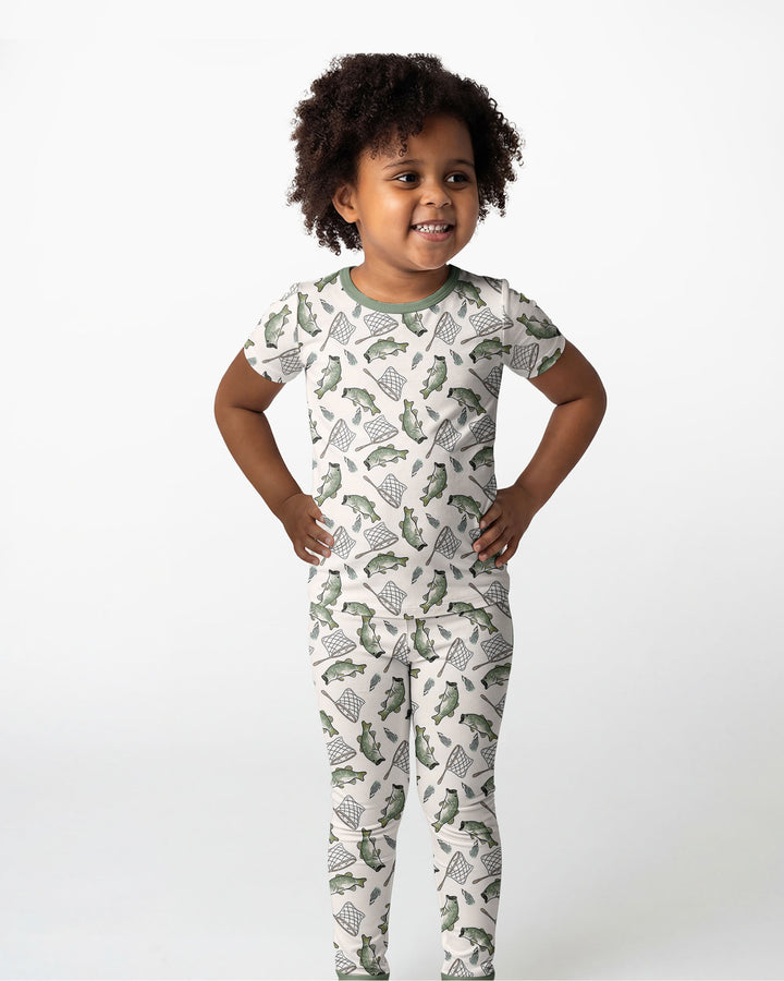 Bass Buddies Bamboo Two Piece Short Sleeve Pajama Set