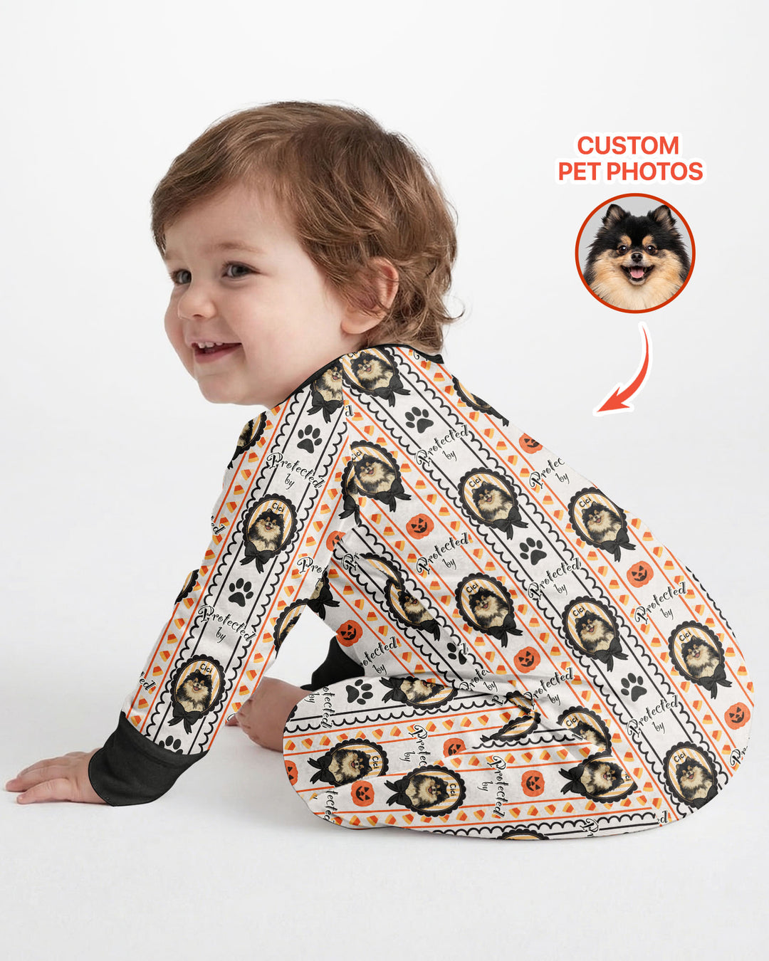 Custom Pet Photos Spooky Protector Bamboo Convertible Zippy