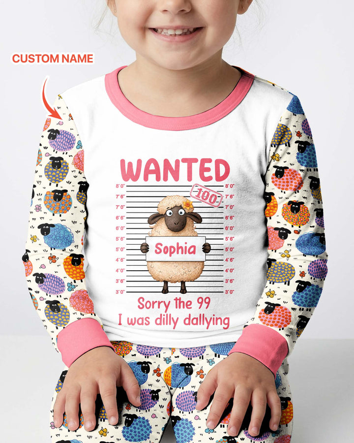 The Lost Sheep Custom Name Bamboo Two Piece Long Sleeve Pajama Set
