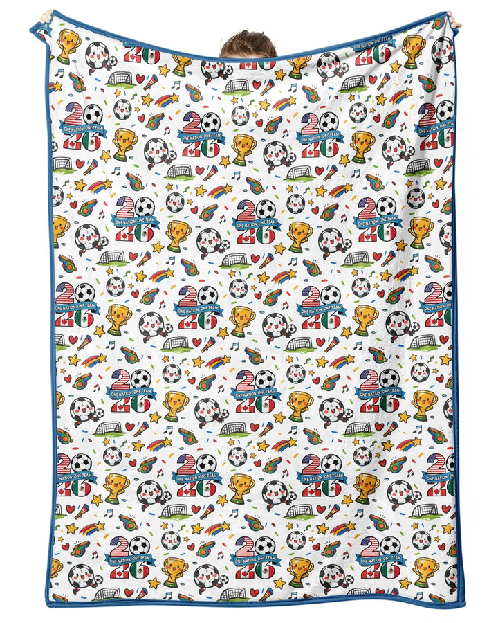 Soccer Fever 2026 Family Matching Bamboo Blanket