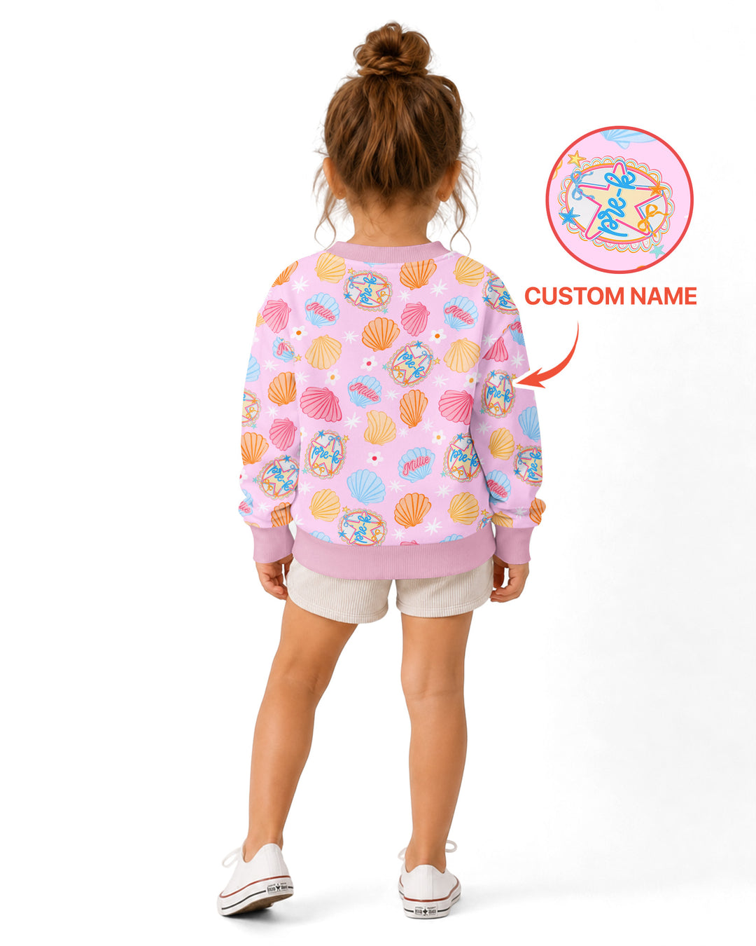 Sudadera de cuello redondo de bambú con plantilla personalizada
