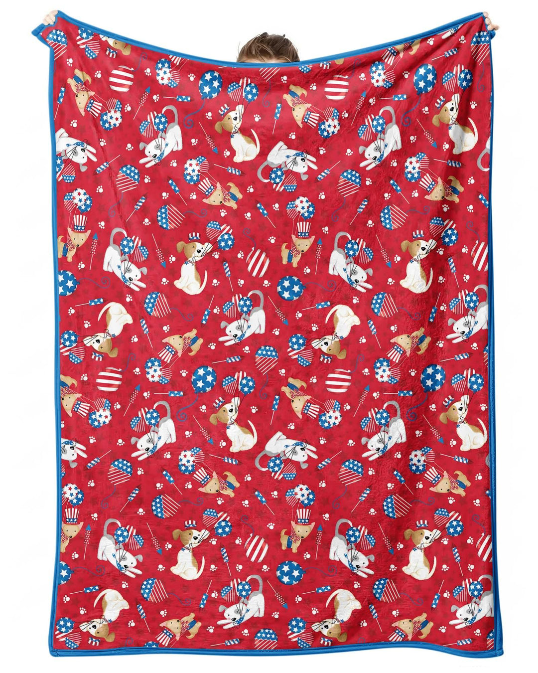 Red, White & Woof Family Matching Bamboo Blanket