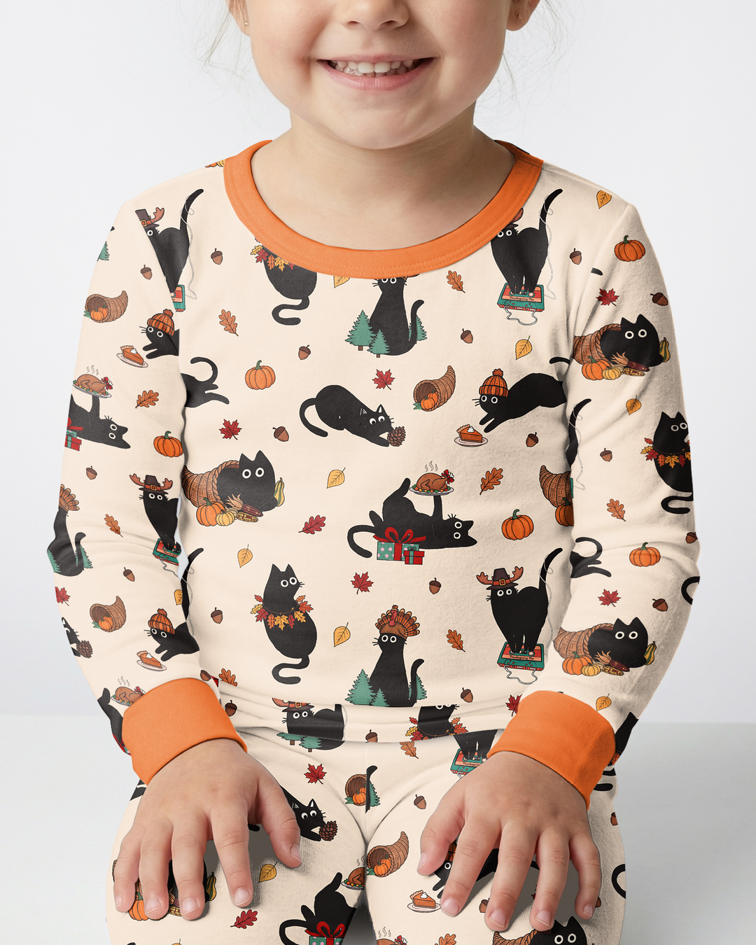 Black Cat Cozy Season Bamboo Two Piece Long Sleeve Pajama Set