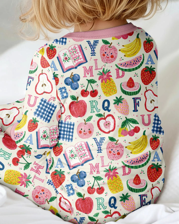 Back To School Fruit Alphabet Bamboo Convertible Zippy