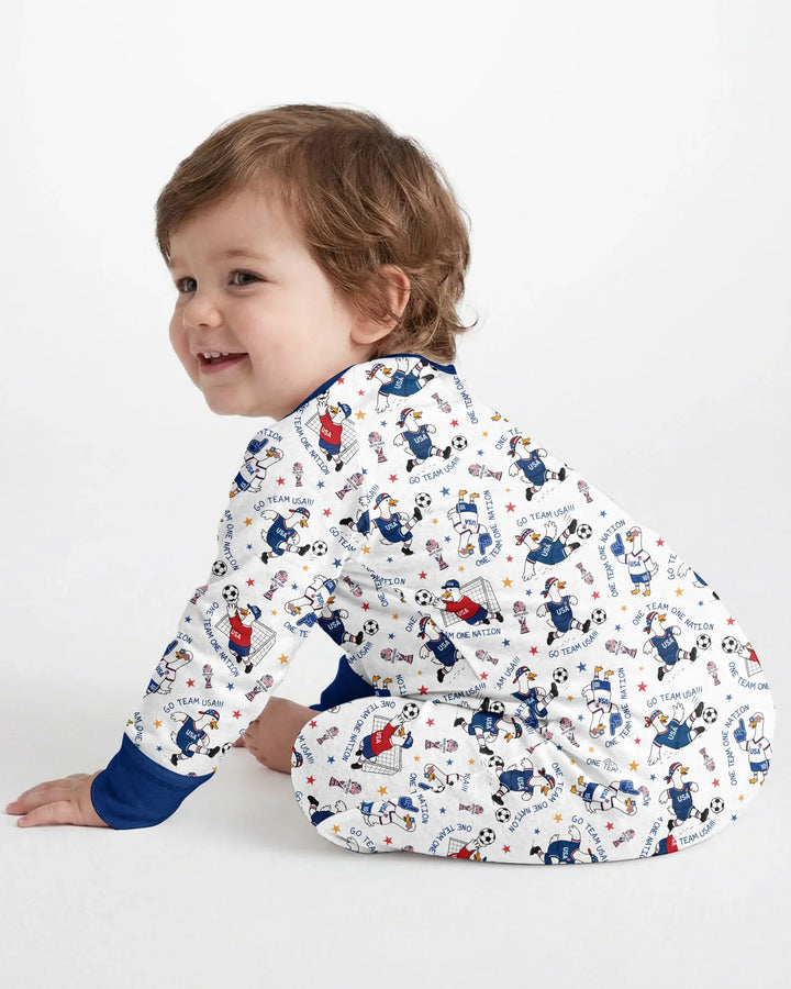 USA Soccer Goose Family Matching Bamboo Convertible Zippy