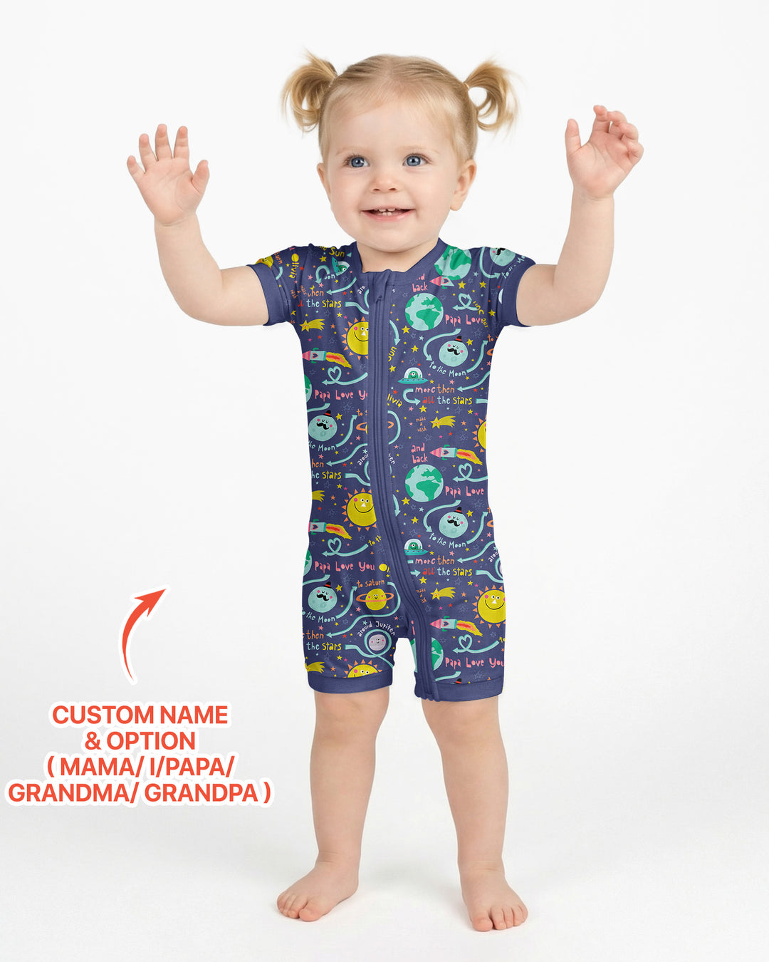Love to the Moon and Back  Bamboo Shorty Zippy