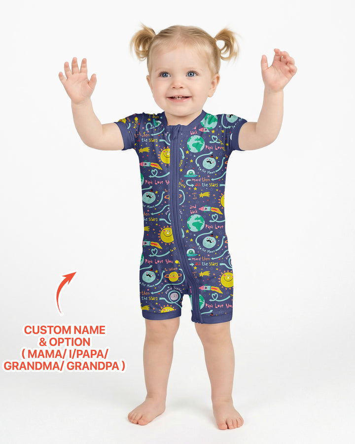 Love to the Moon and Back  Bamboo Shorty Zippy