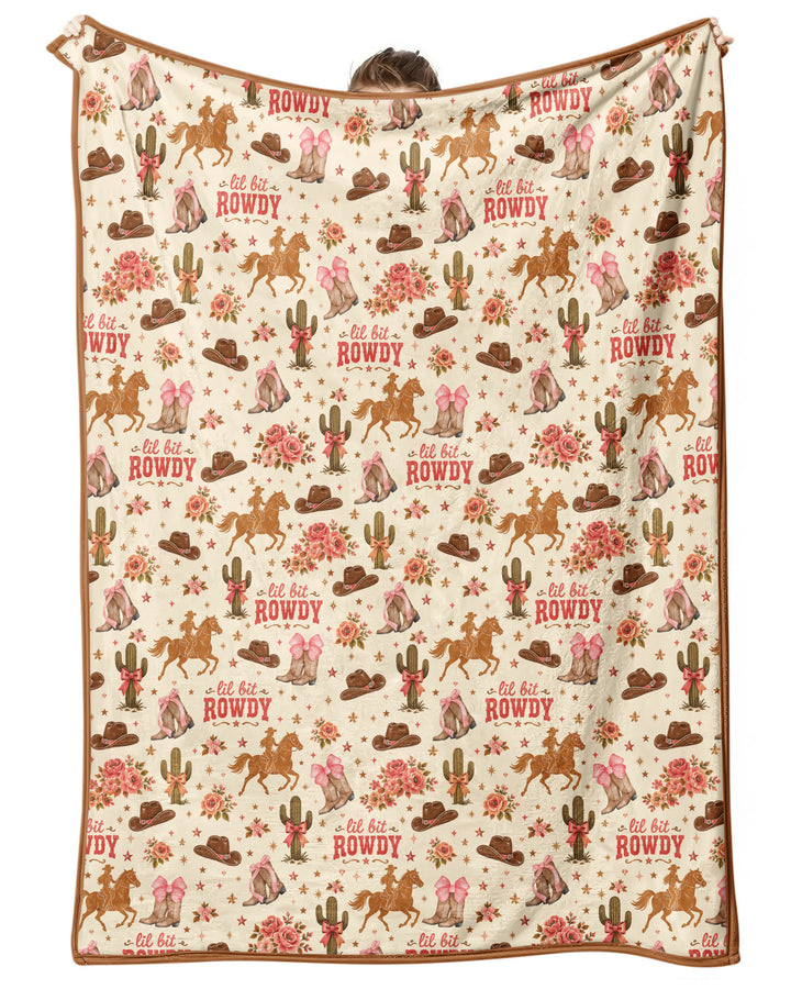 Coquette Cowgirl Lil Bit Rowdy Bamboo Blanket