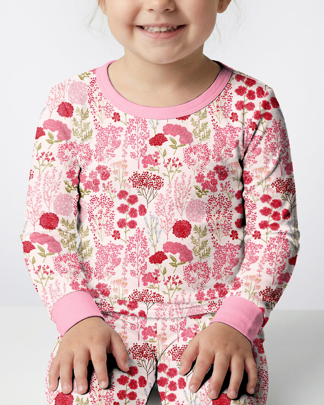 Blushing Wildflowers Bamboo Two Piece Long Sleeve Pajama Set