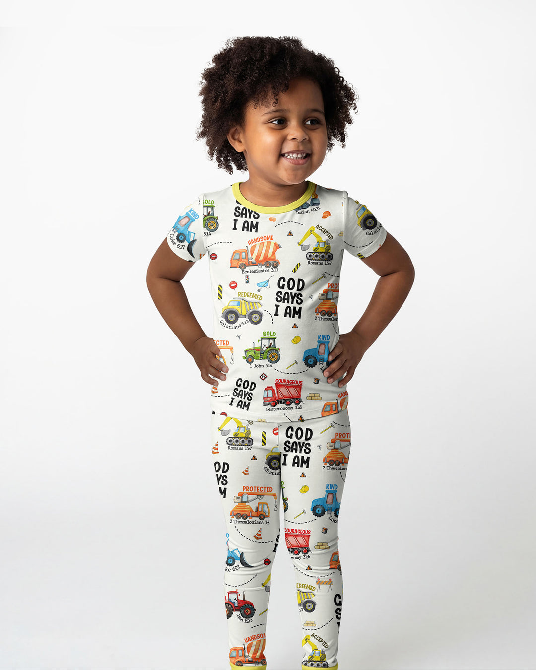 God Says I Am Bamboo Two Piece Short Sleeve Pajama Set