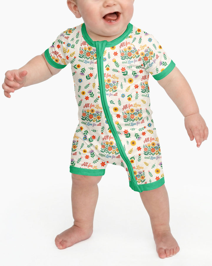 Love For All Family Matching Bamboo Shorty Zippy