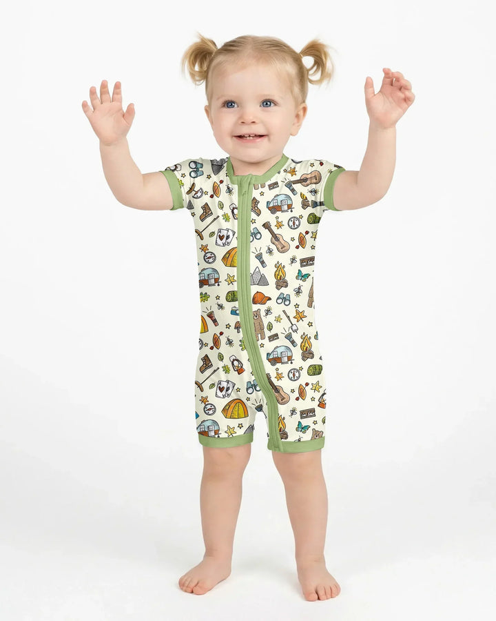 Love Camping Matching Family Bamboo Shorty Zippy