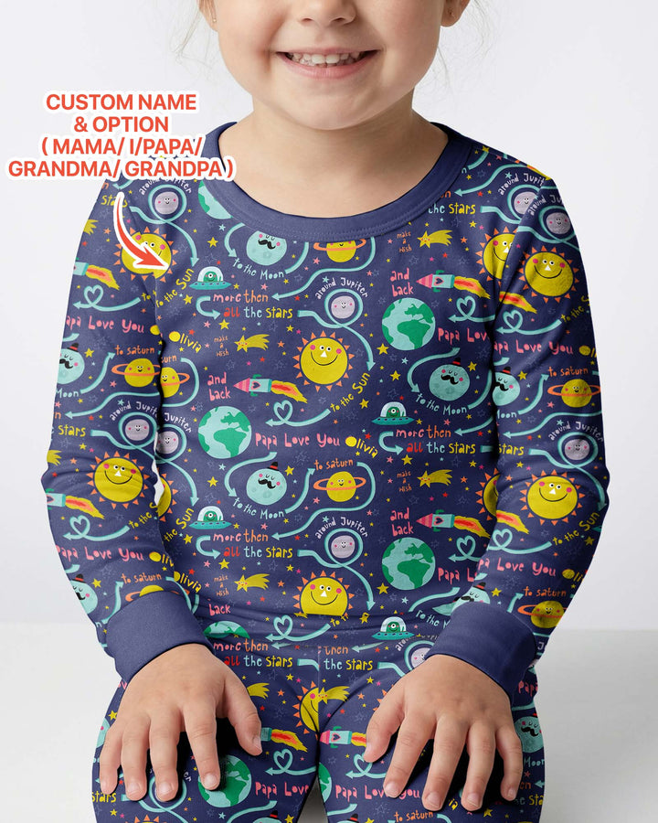 Conjunto de pijama de dos piezas de bambú con mangas largas, plantilla PERSONALIZADA
