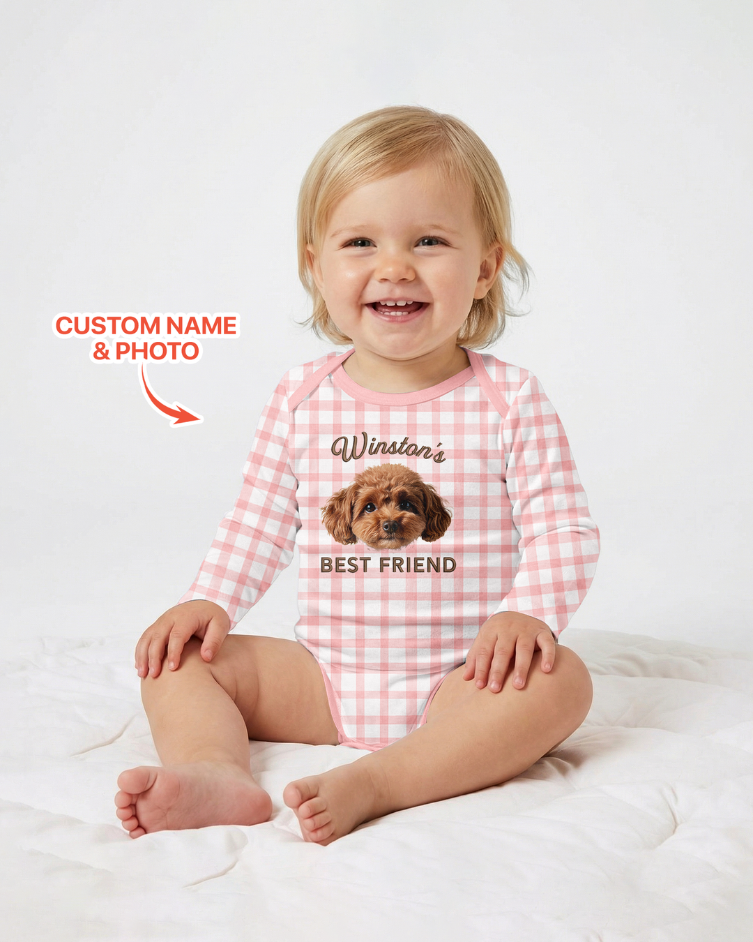 Embroidered Dog Portrait Bamboo Bodysuit