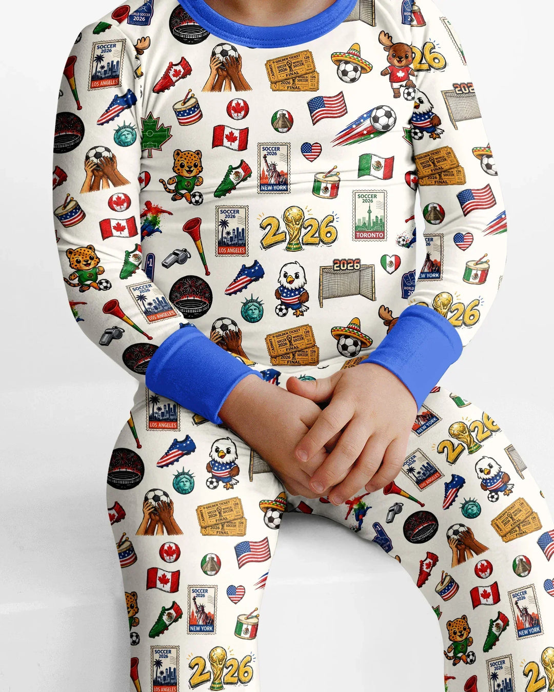 Zweiteiliges Langarm-Pyjama-Set mit Sommerfrüchten