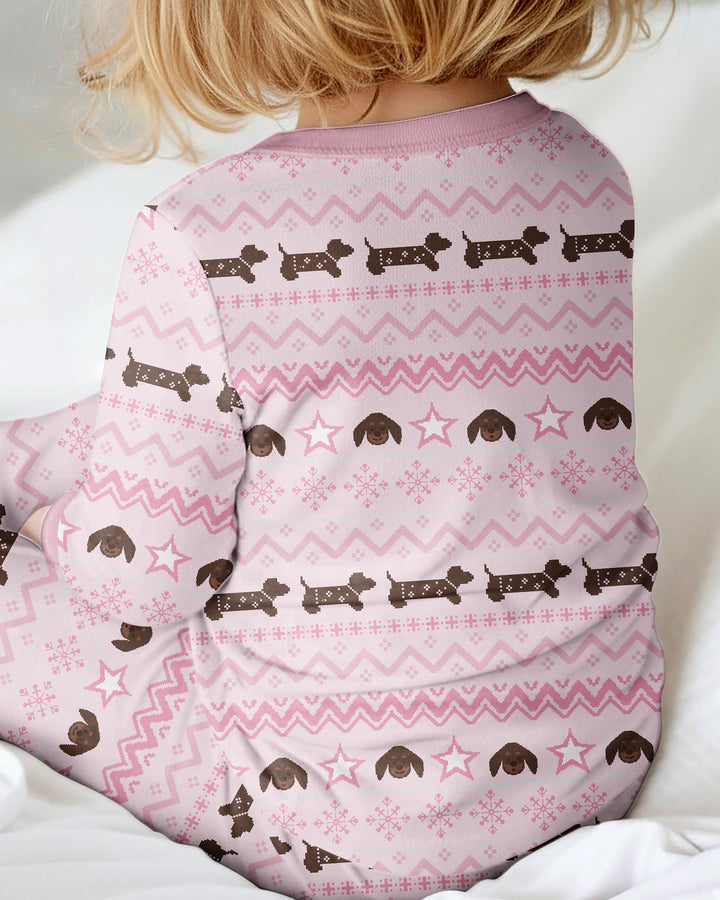 Dachshund Winter Fair Isle Bamboo Convertible Zippy