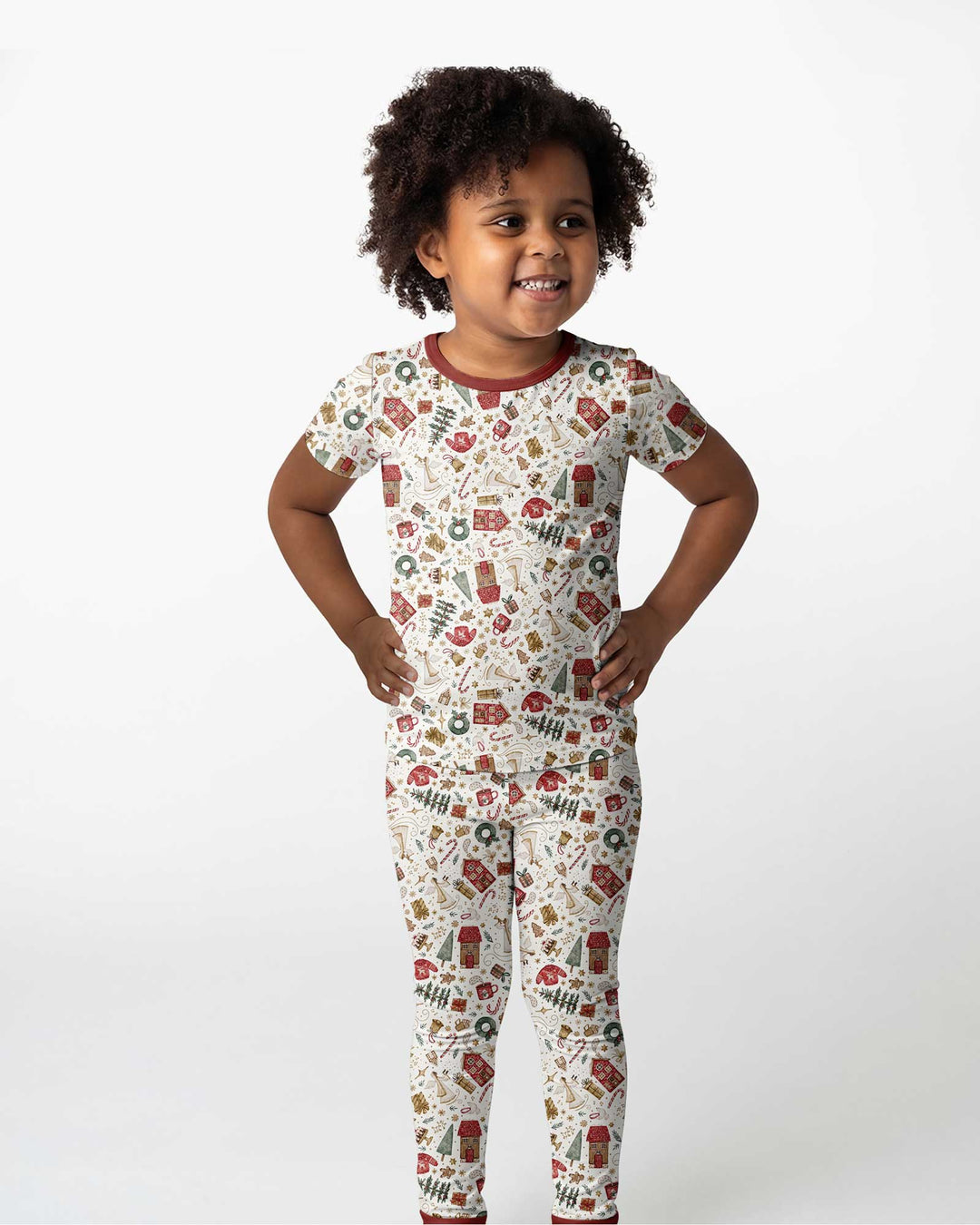 Magical Christmas Story Bamboo Two Piece Short Sleeve Pajama Set