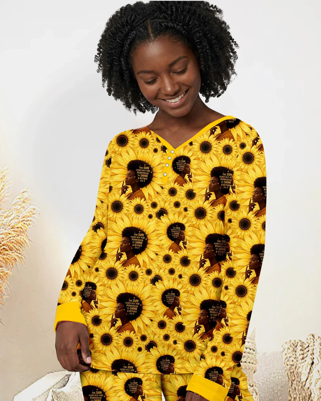 Sunflower Sunaya Custom Bamboo Women Pajama Set