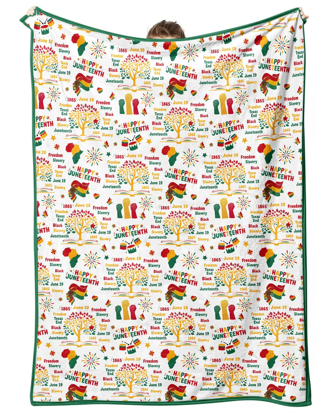 Happy Juneteenth Bamboo Blanket