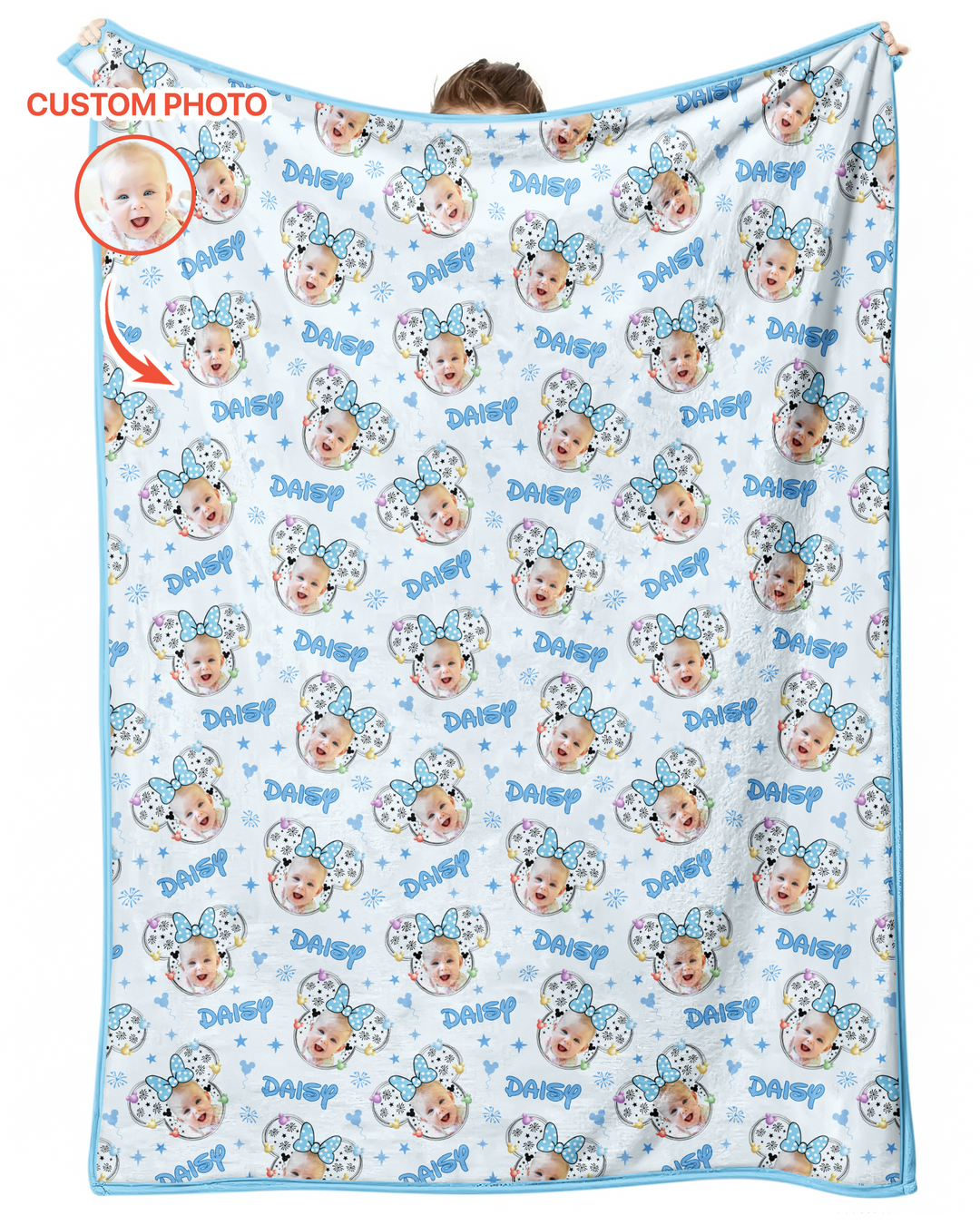 Custom Photo Little Princess Bamboo Blanket