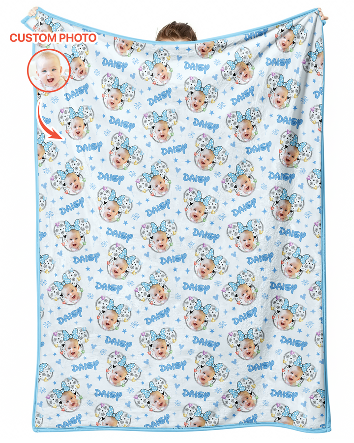 Custom Photo Little Princess Bamboo Blanket