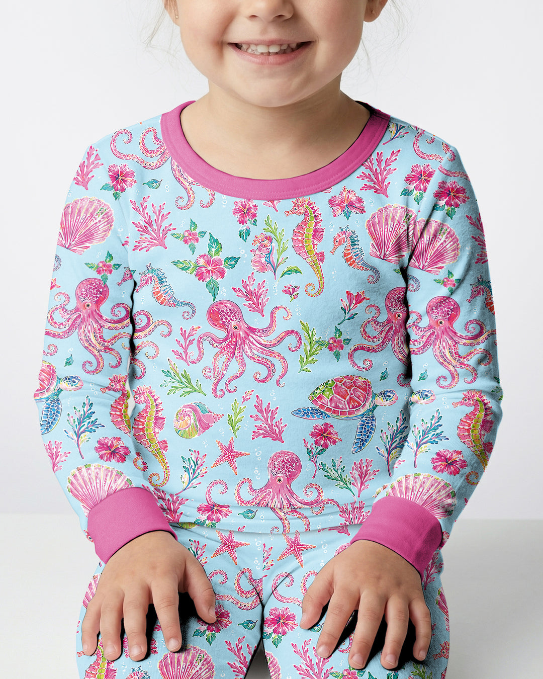 Preppy Palm Beach Bamboo Two Piece Long Sleeve Pajama Set