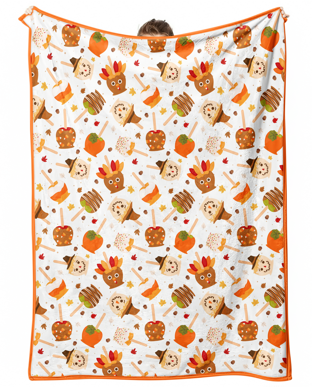 Fall Caramel Apple Family Matching Bamboo Blanket