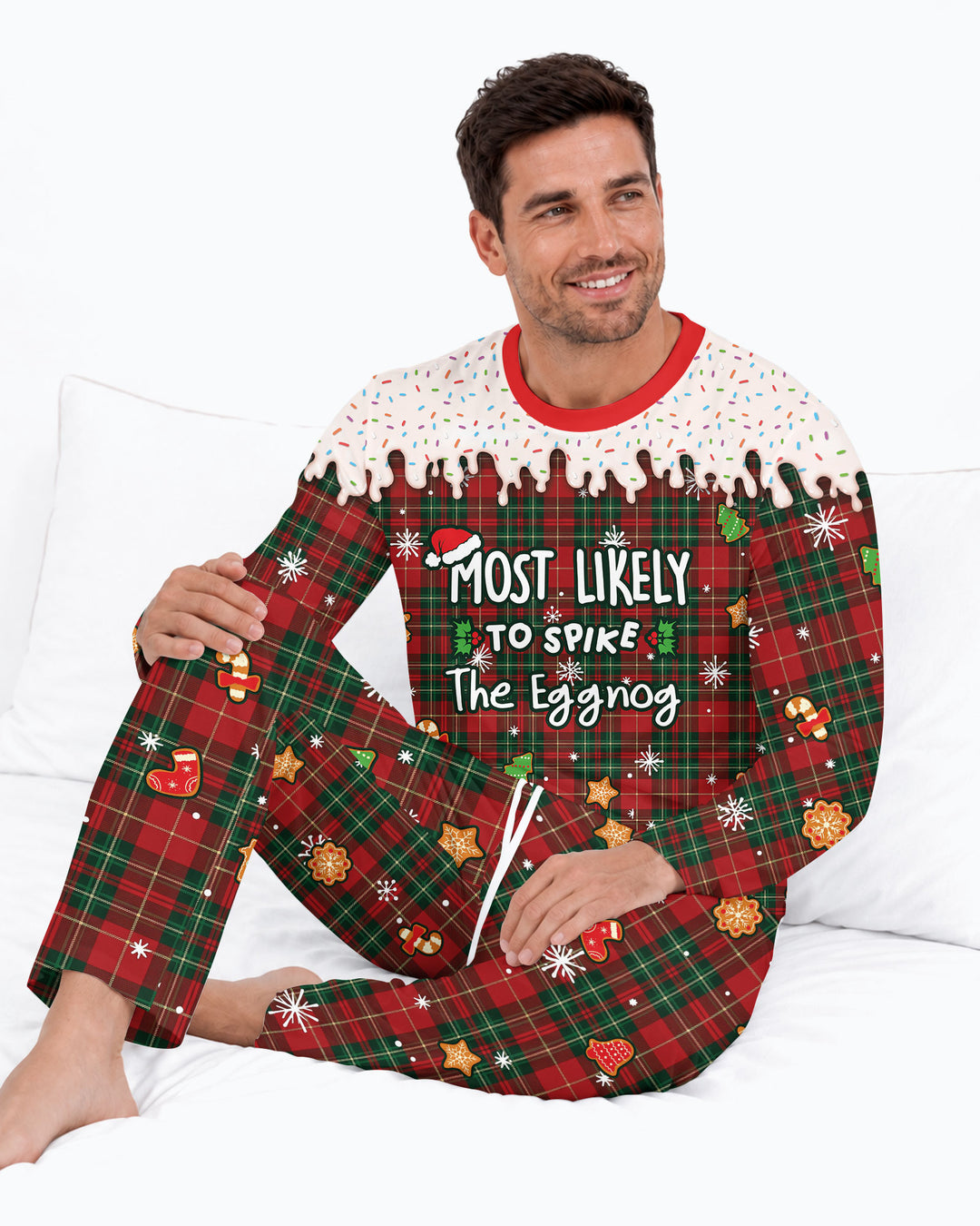 Funny Christmas Family Matching Bamboo Men's Pajama Set