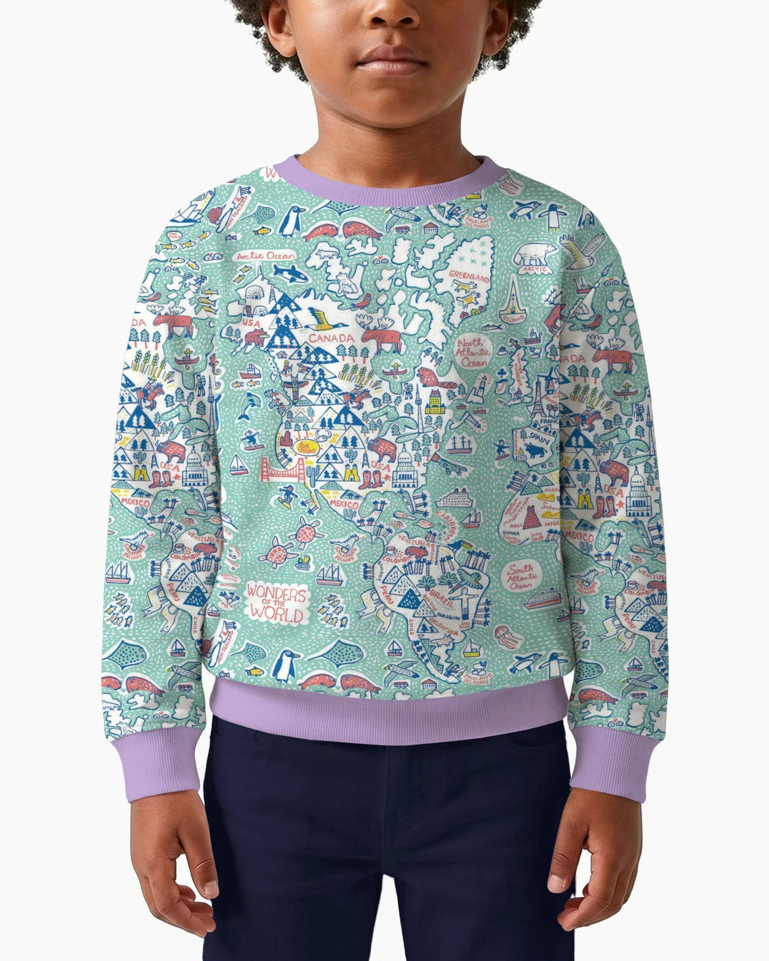 Sudadera de cuello redondo Hello World Wonders Bamboo