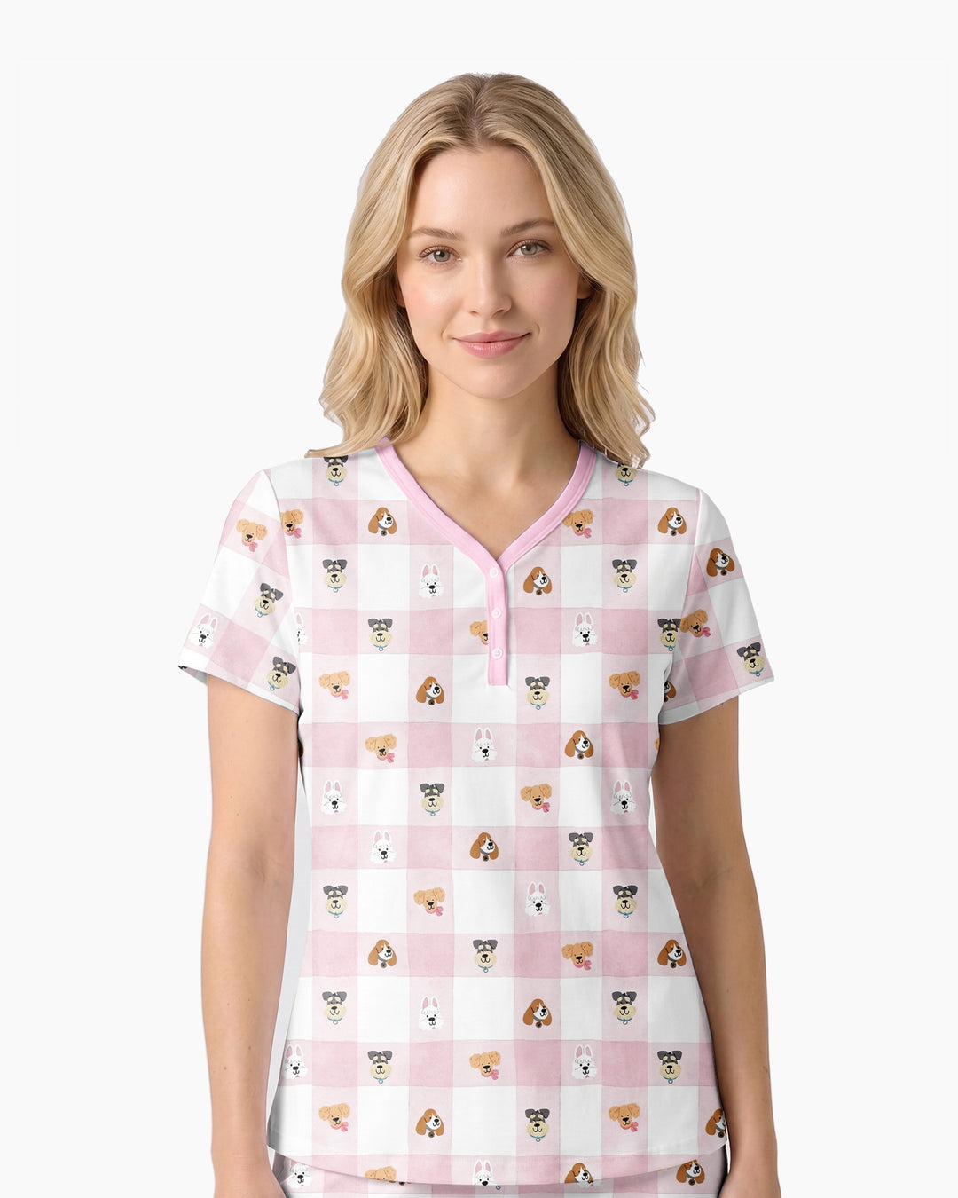 Plaid Pals Family Matching Bamboo Women Short Sleeve Short Pajama Set
