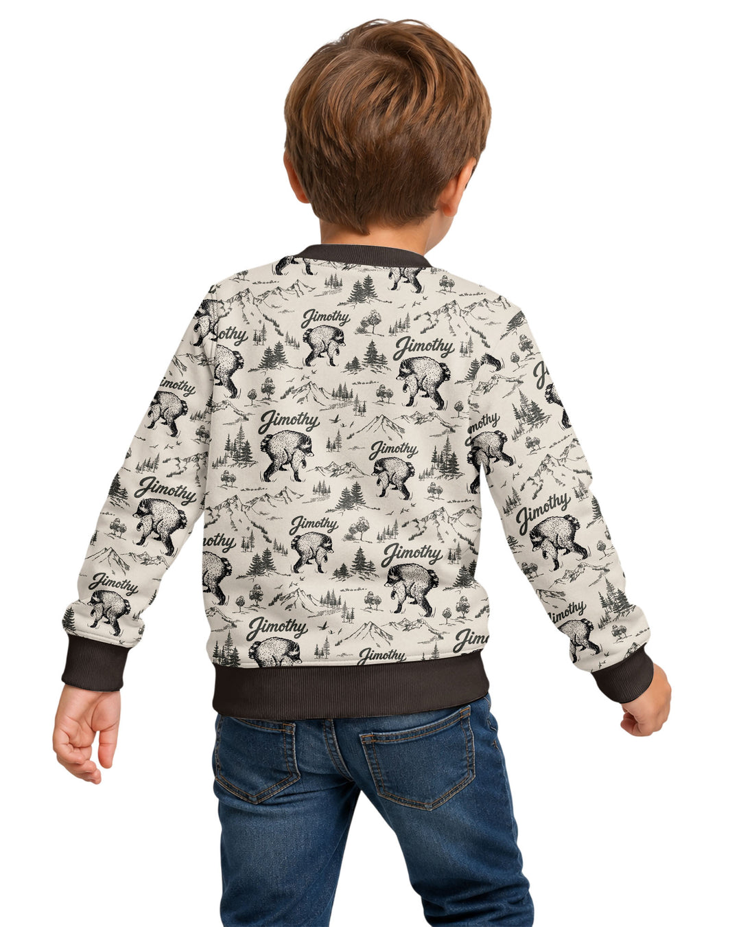 Vintage Jimothy Racoon Family Matching Bamboo Crewneck Sweatshirt