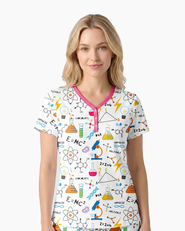 Science Explorer Family Matching Bamboo Women Short Sleeve Short Pajama Set