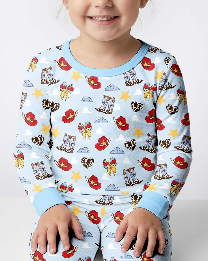 Cowboy Story Bamboo Two Piece Long Sleeve Pajama Set