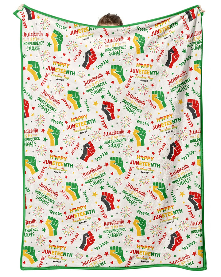 Happy Juneteenth Freedom Day Bamboo Blanket
