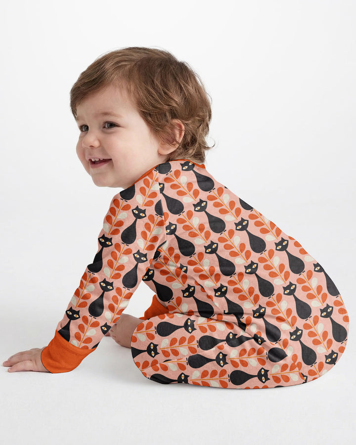 Retro Black Cat Garden Bamboo Convertible Zippy