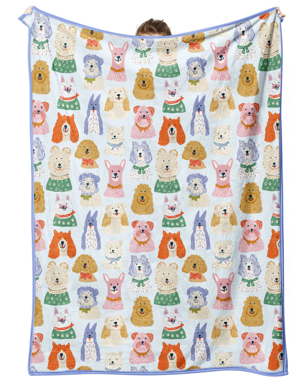Puppy Portrait Bamboo Blanket