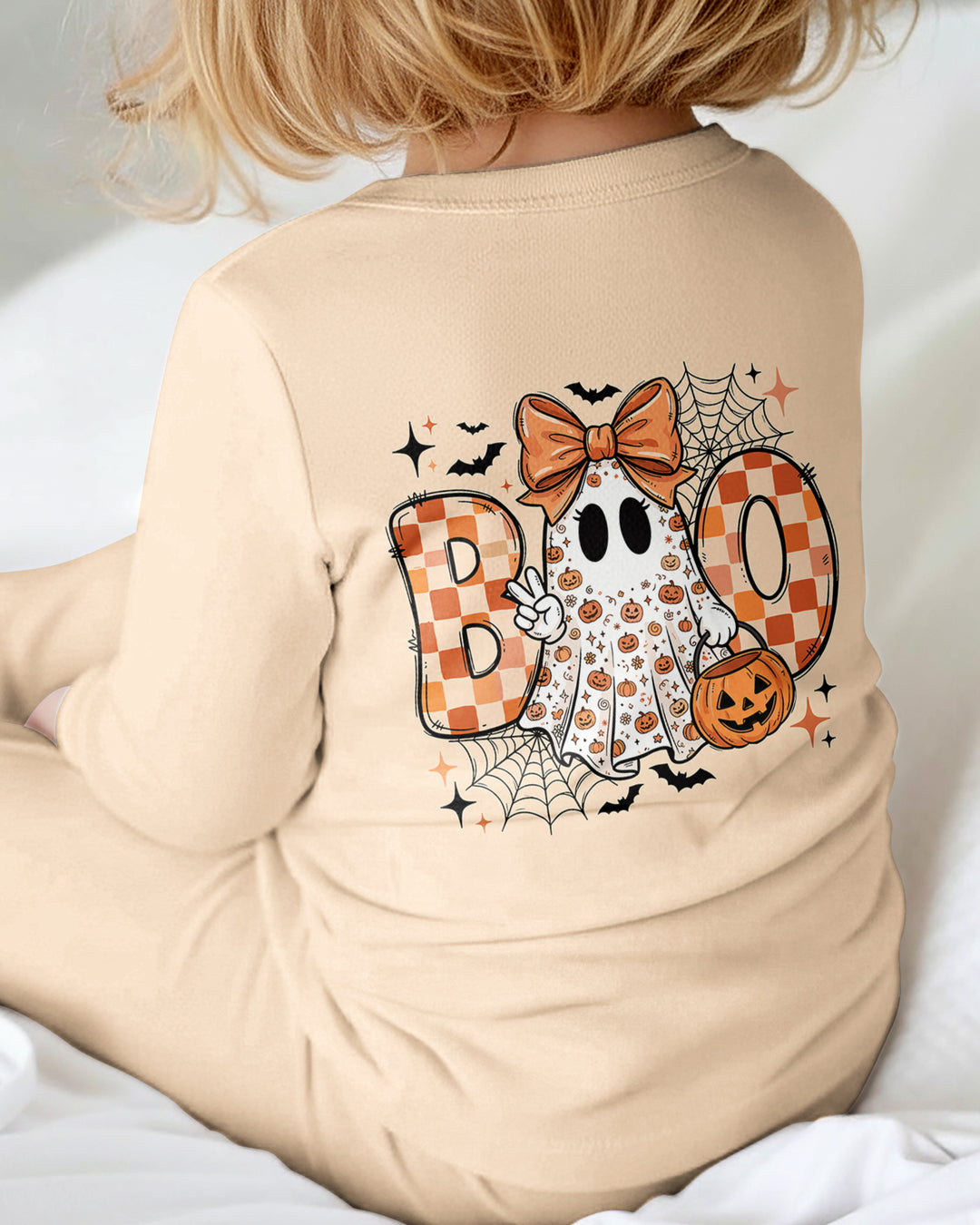 Personalized Baby Girl Halloween Ghost Bamboo Convertible Zippy