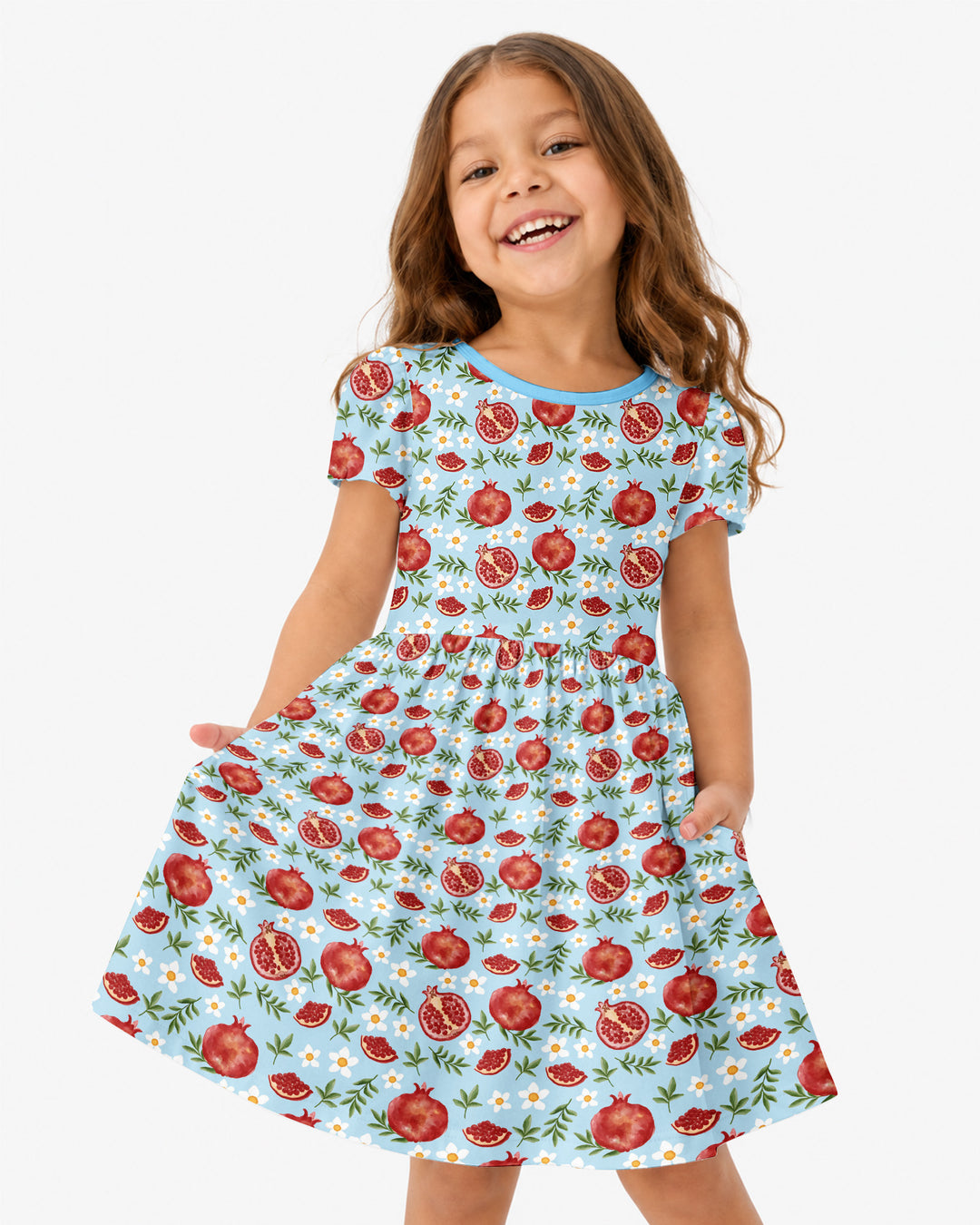 Pomegranate Garden Joy Family Matching Bamboo Twirl Dress